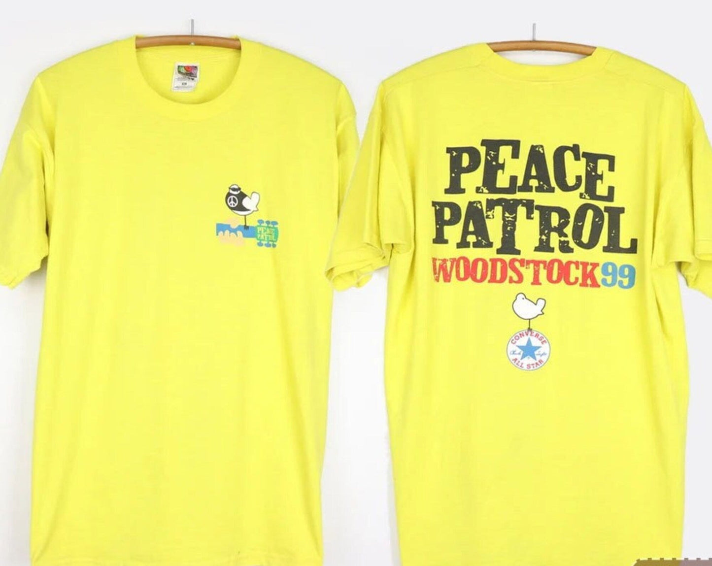 Vintage 1999 Woodstock Peace Patrol Shirt, Woodstock 99 Shirt