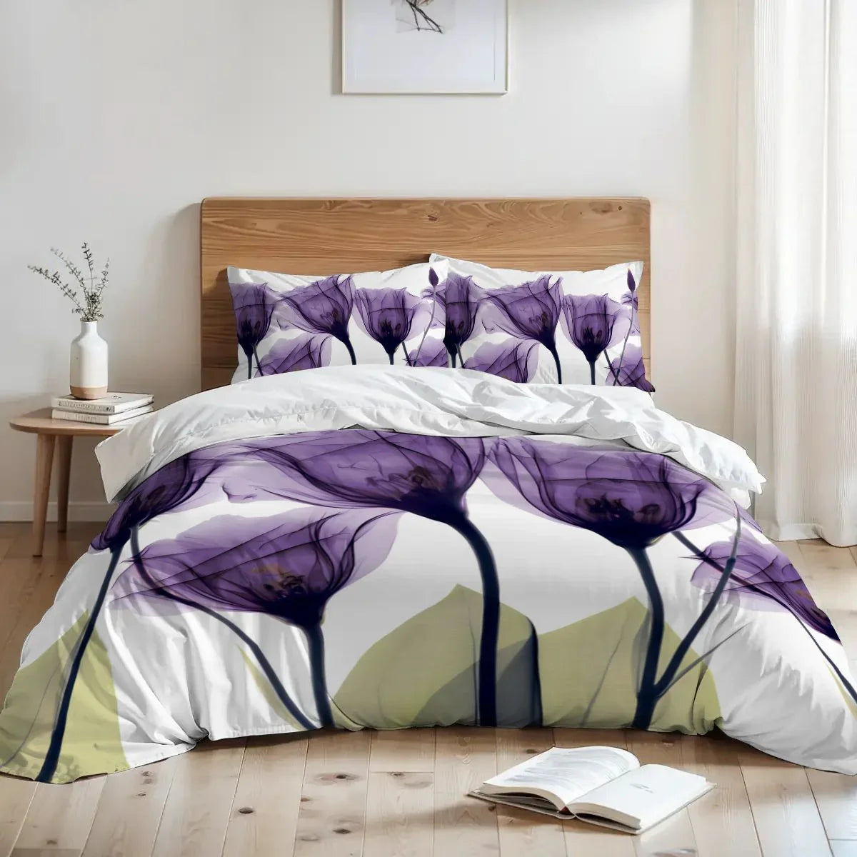 Gentian Hope Duvet Cover Bedding Set | Personalized 3-pc Duvet Cover With Pillowcases