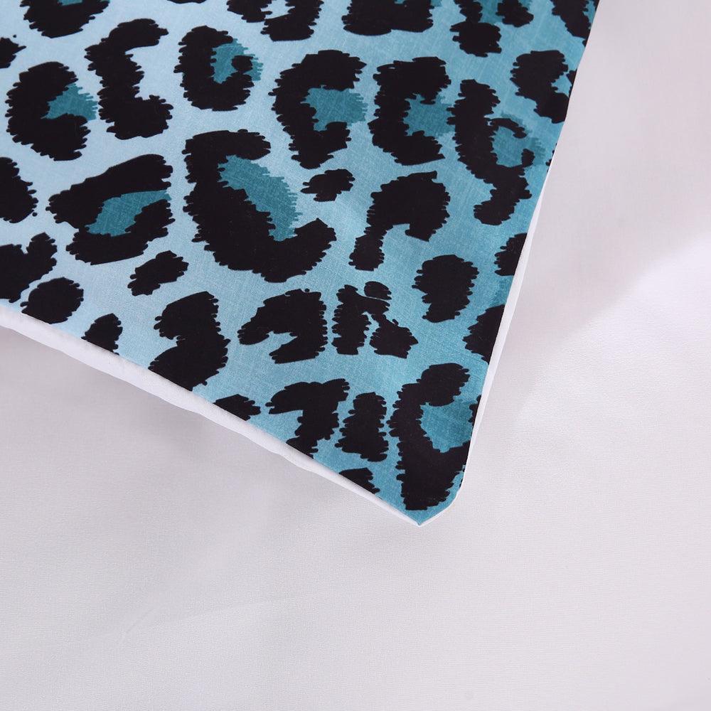 3D Blue Leopard Pattern Quilt Cover Set Bedding Set Duvet Cover Pillowcases 506