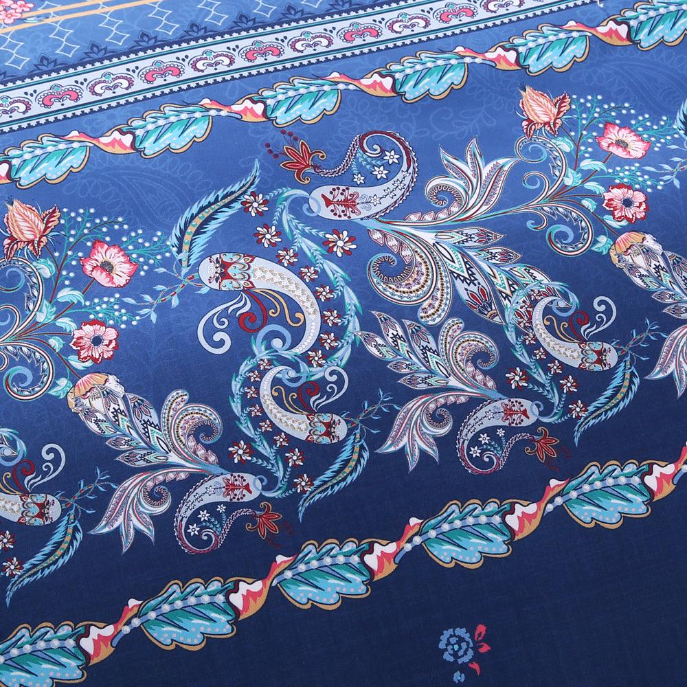 3D Blue Paisley Floral Quilt Cover Set Bedding Set Duvet Cover Pillowcases 512