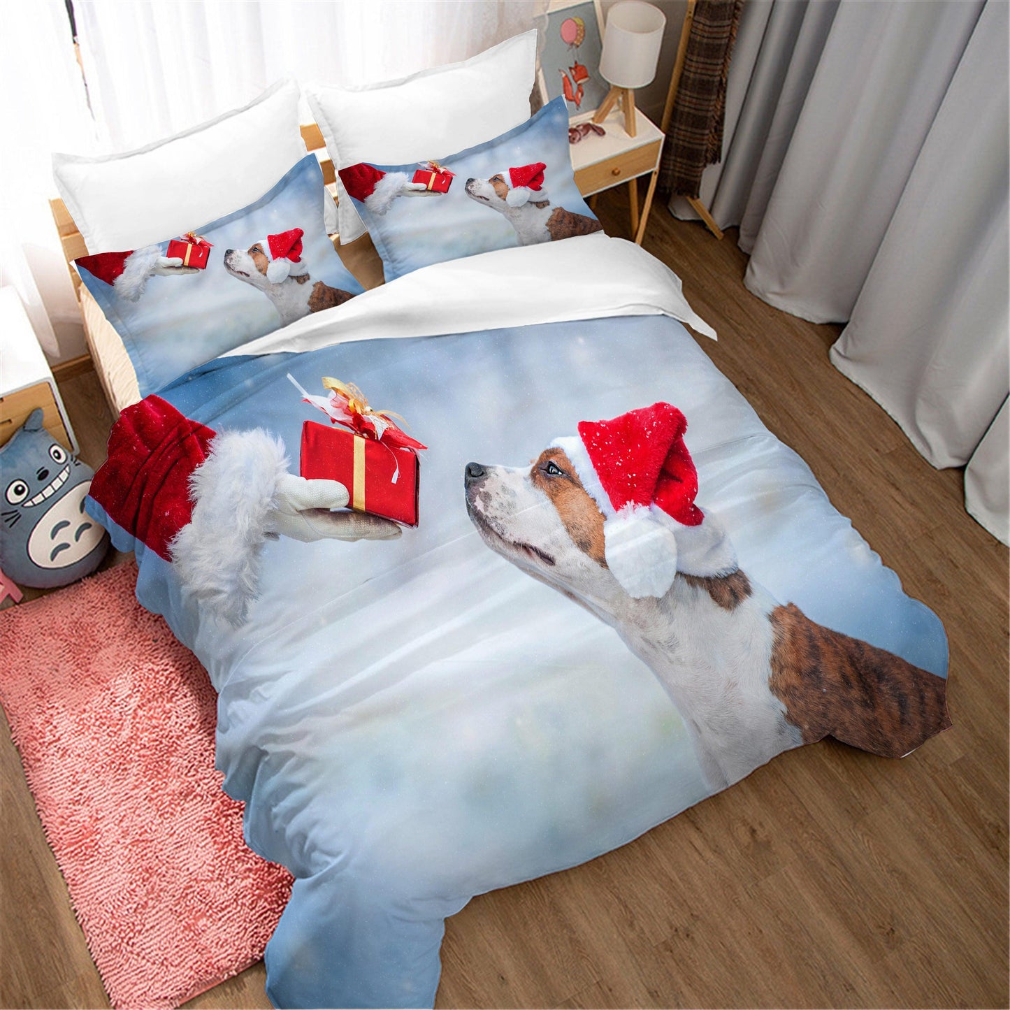 3D Animal Christmas Quilt Cover Set Bedding Set Duvet Cover Pillowcases WJ 1648