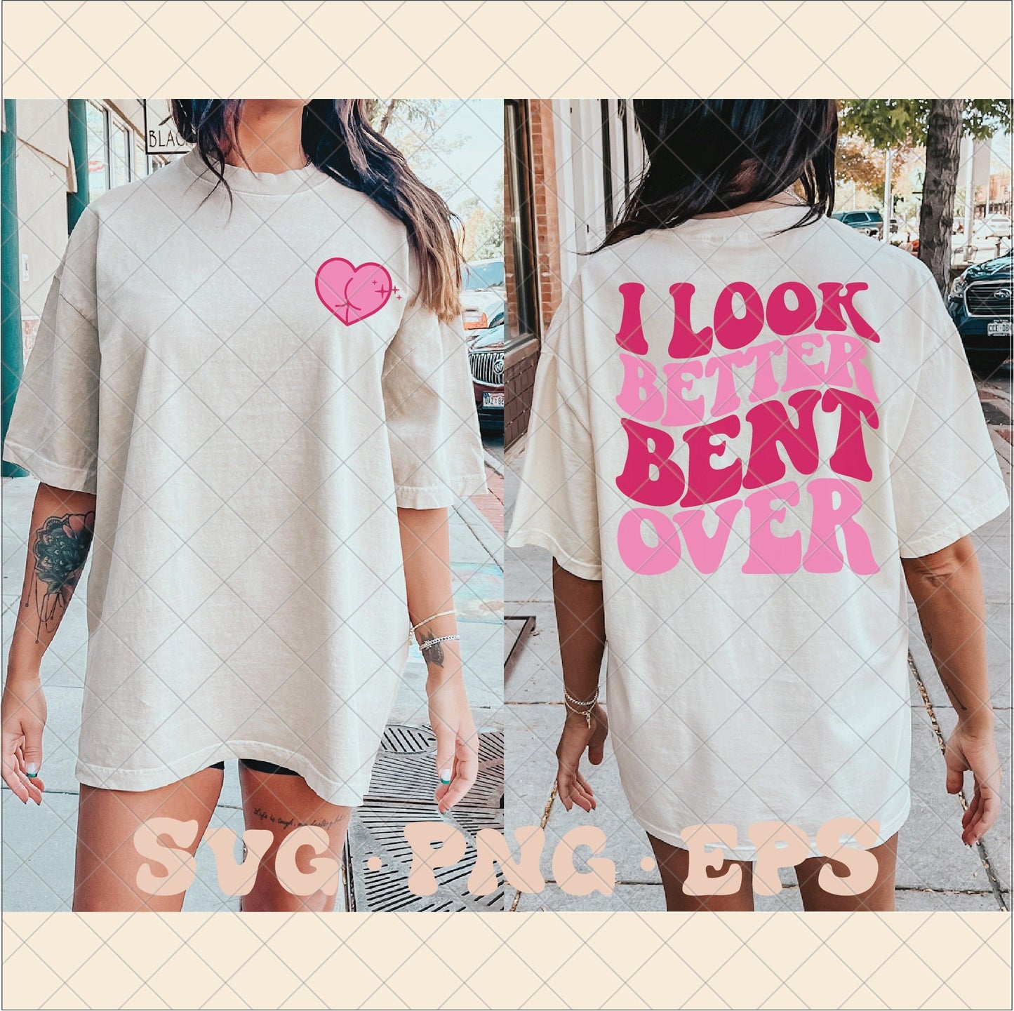 I Look Better Bent Over Shirt, Sarcastic Saying T-shirt, Peach Booty Tee, Funny Peach Shapes Gift