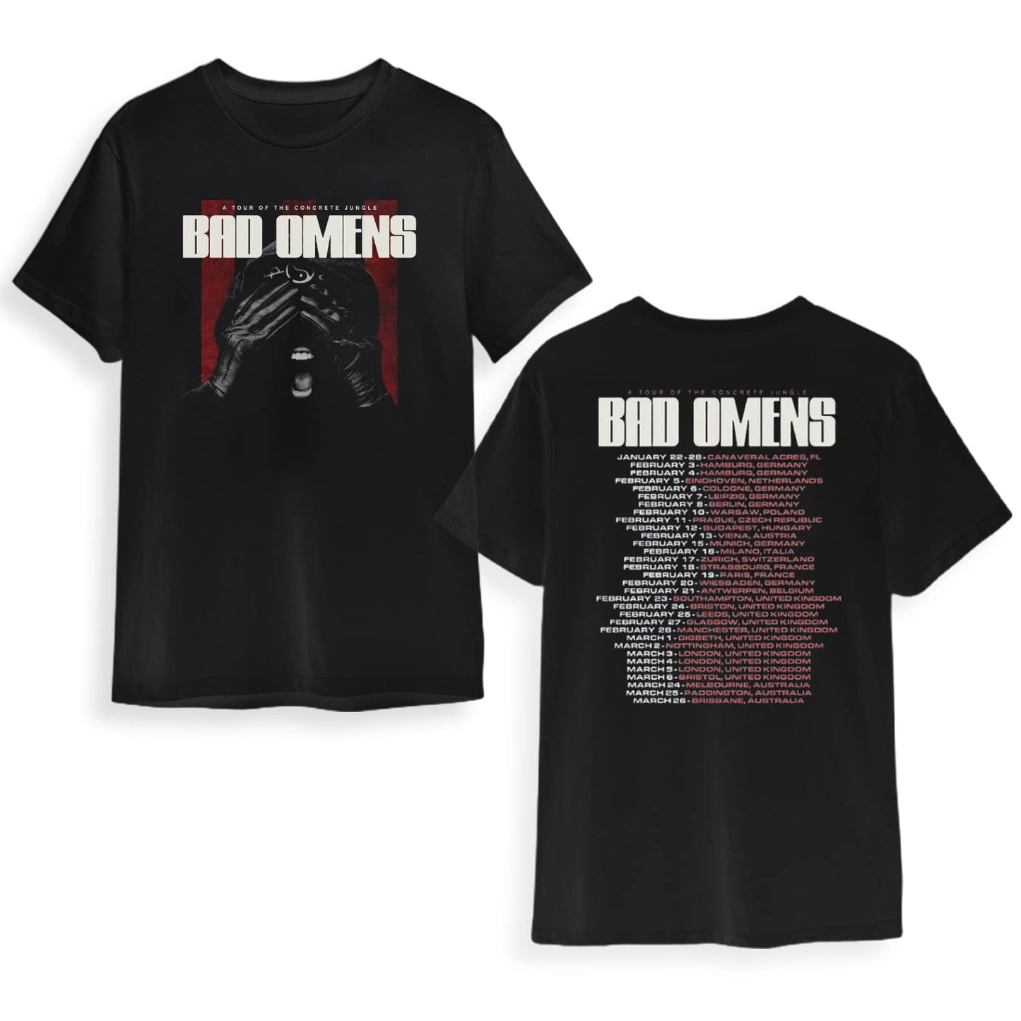 Bad Omens A Tour of The ConCrete Jugle Tour 2023 2 Sided AweSome Shirt