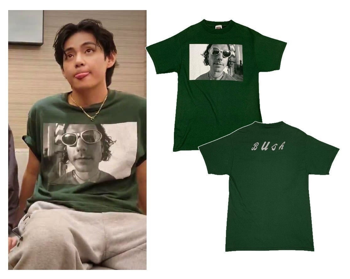 Vintage 90s Bush 1996 Gavin Rossdale Tour Band Grunge Green Rock T-Shirt