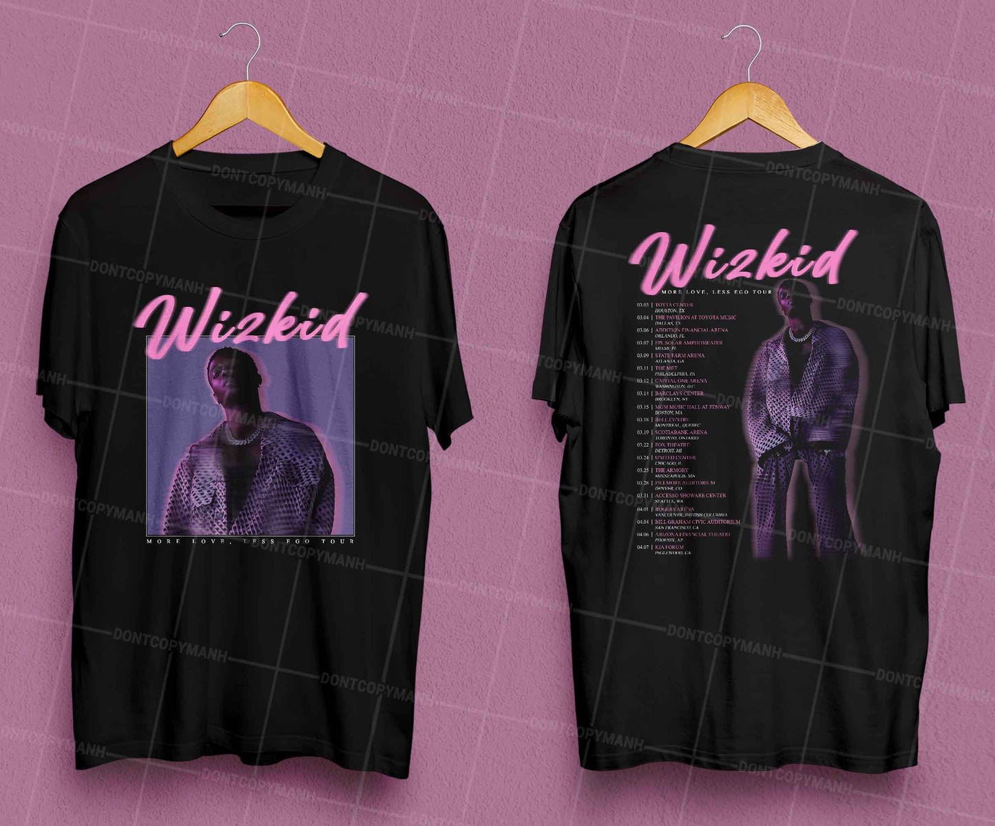 Wizkid Tour Shirt More Love Less Ego Tour 2023 Tshirt