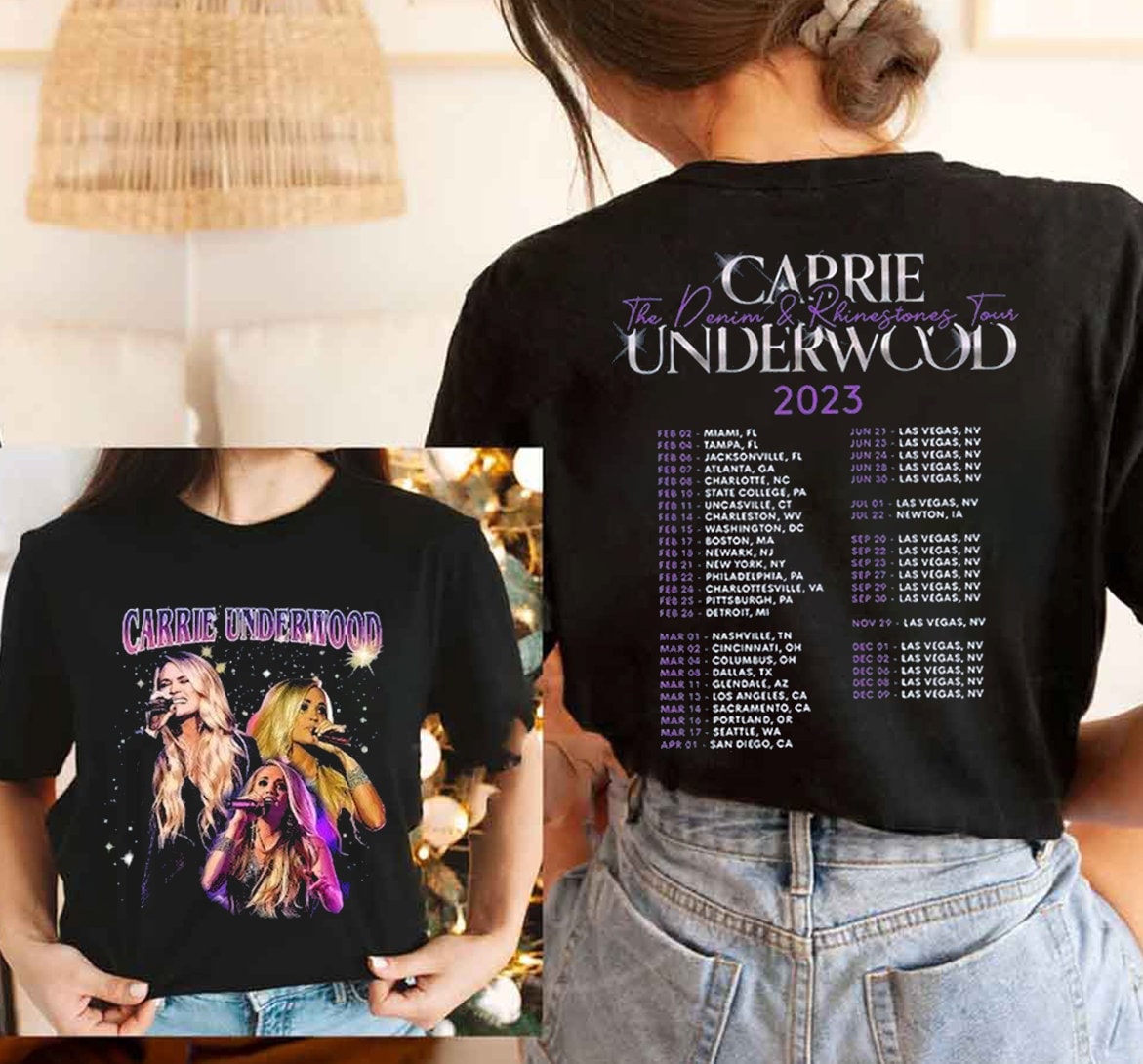 Carrie Underwood Denim and Rhinestones Tour 2023 T-Shirt