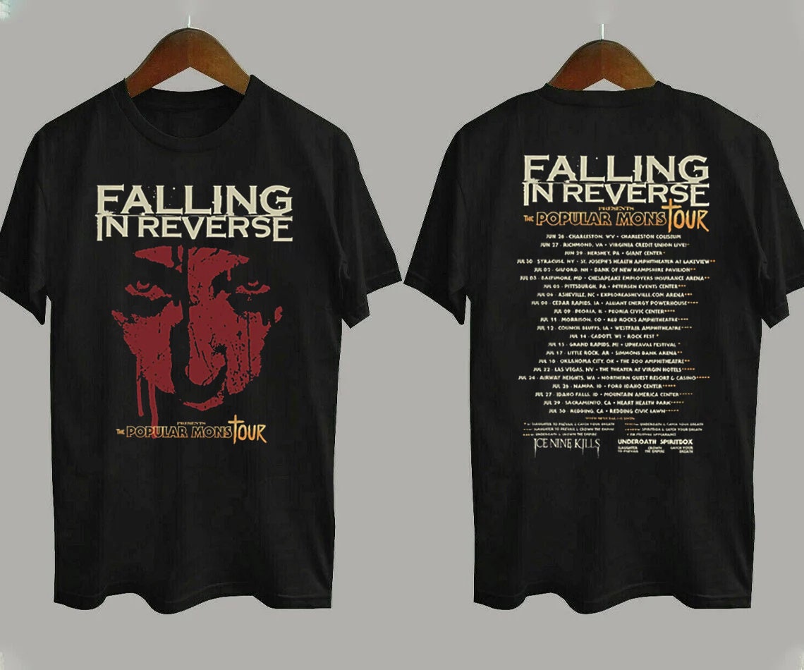 Falling In Reverse The Popular Mons Tour 2023 T-Shirt, Falling In Reverse Rock Band Graphic shirt