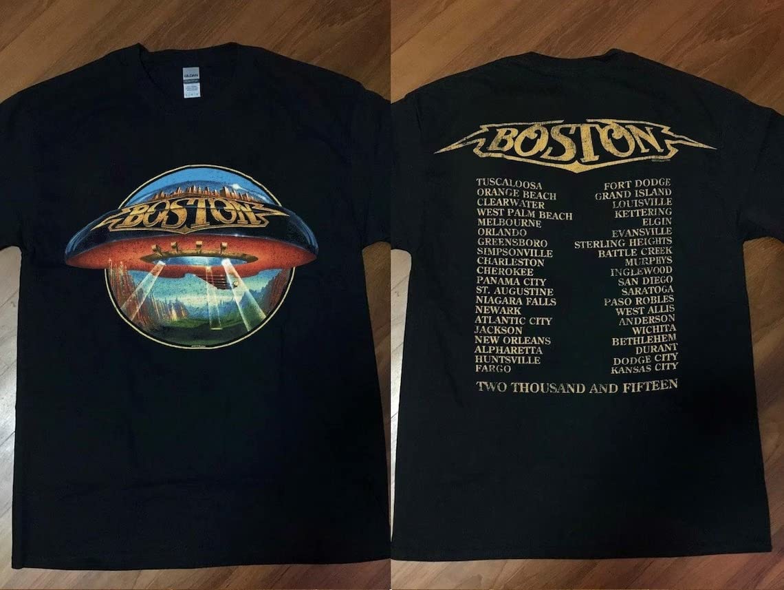 Boston Rock Band Two Thousand Fifteen Tour T-Shirt, Boston Tour T-Shirt, Vintage