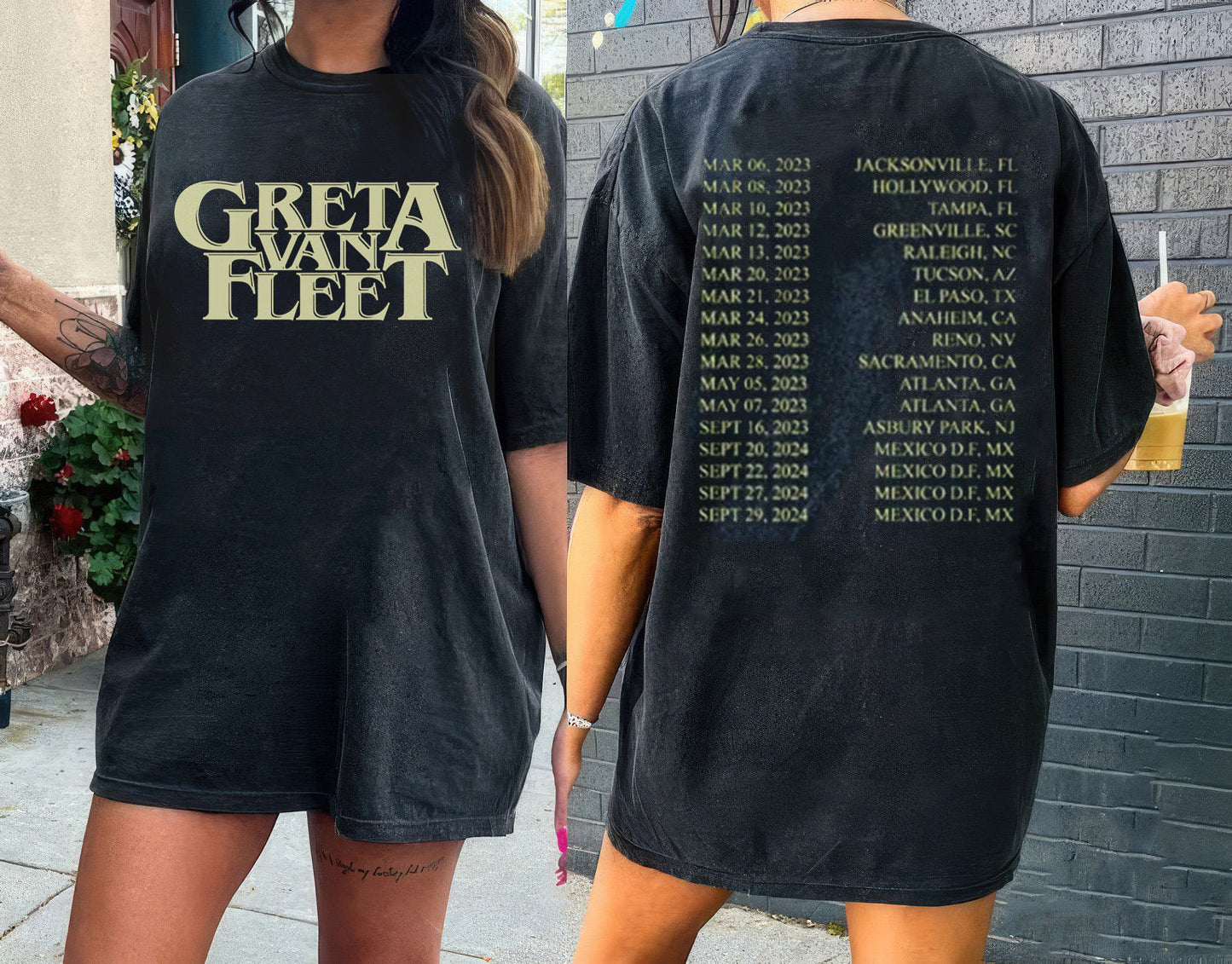 Greta Van Fleet Shirt, Dreams In Gold Tour 2023, Greta Van Fleet Rock Band