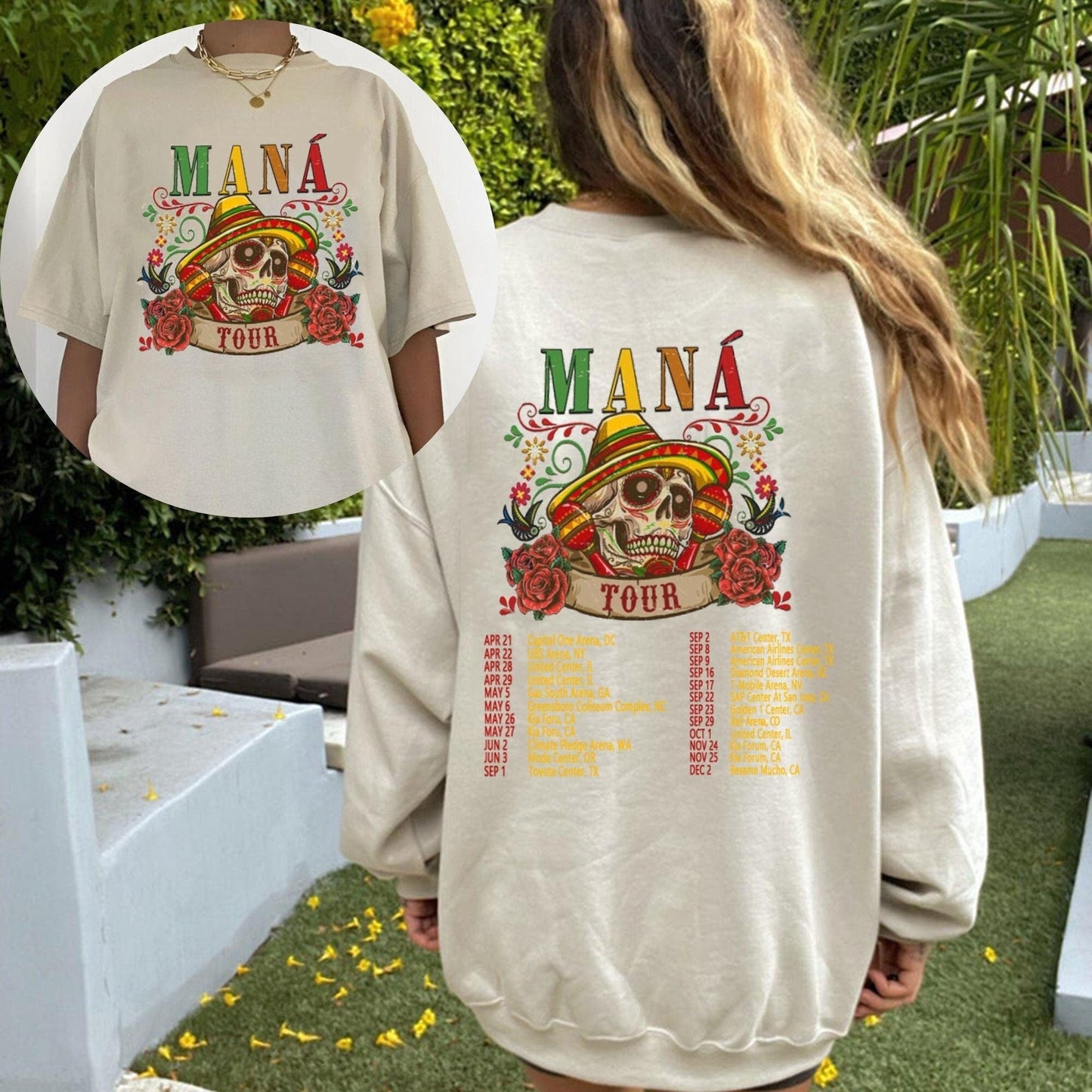 Man updated tour dates 2 side T-Shirt