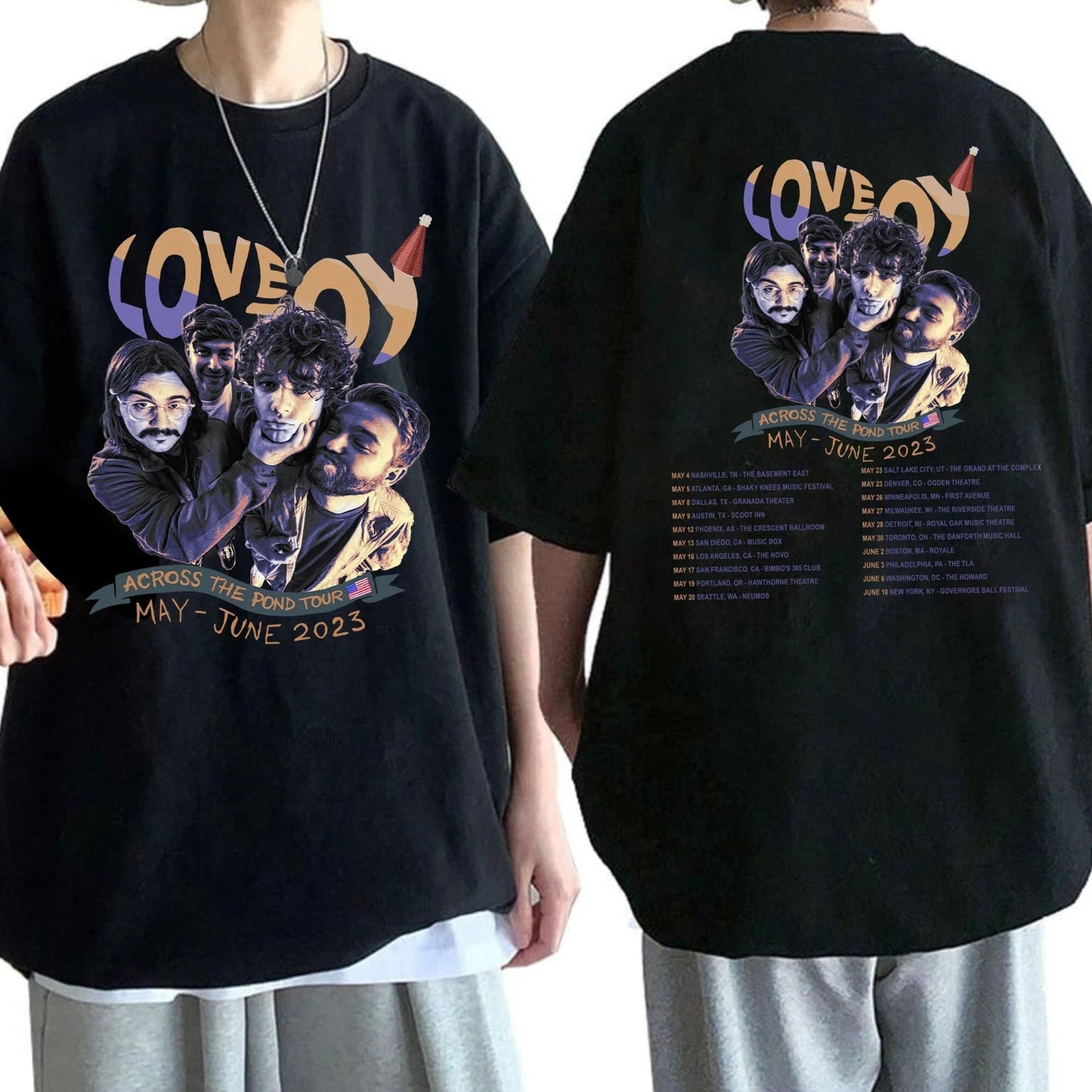 Across The Pond Tour 2023 Shirt, Lovejoy Concert 2023 Shirt