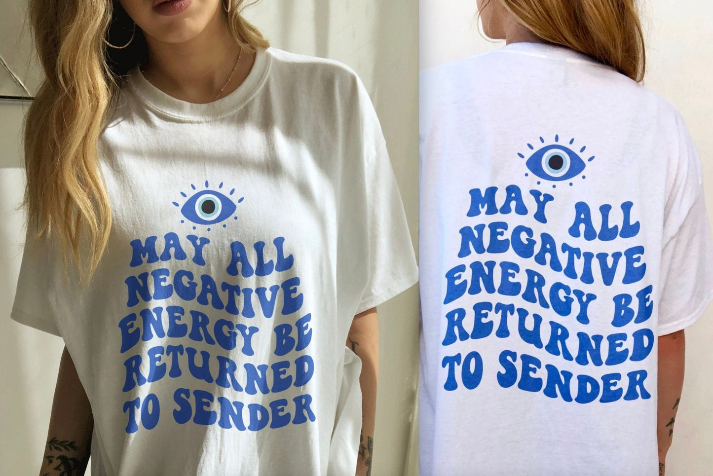 Double sided - Evil Eye Shirt - Third Eye Shirt, Evil Eye TShirt