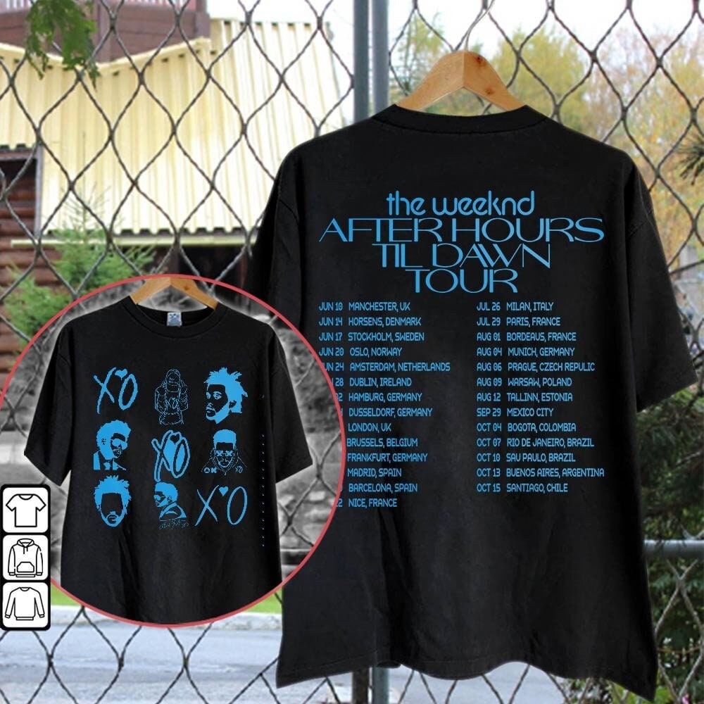Weeknds After Hours Tour 2023, Weeknds Concert Tee Music Double Sides shirt