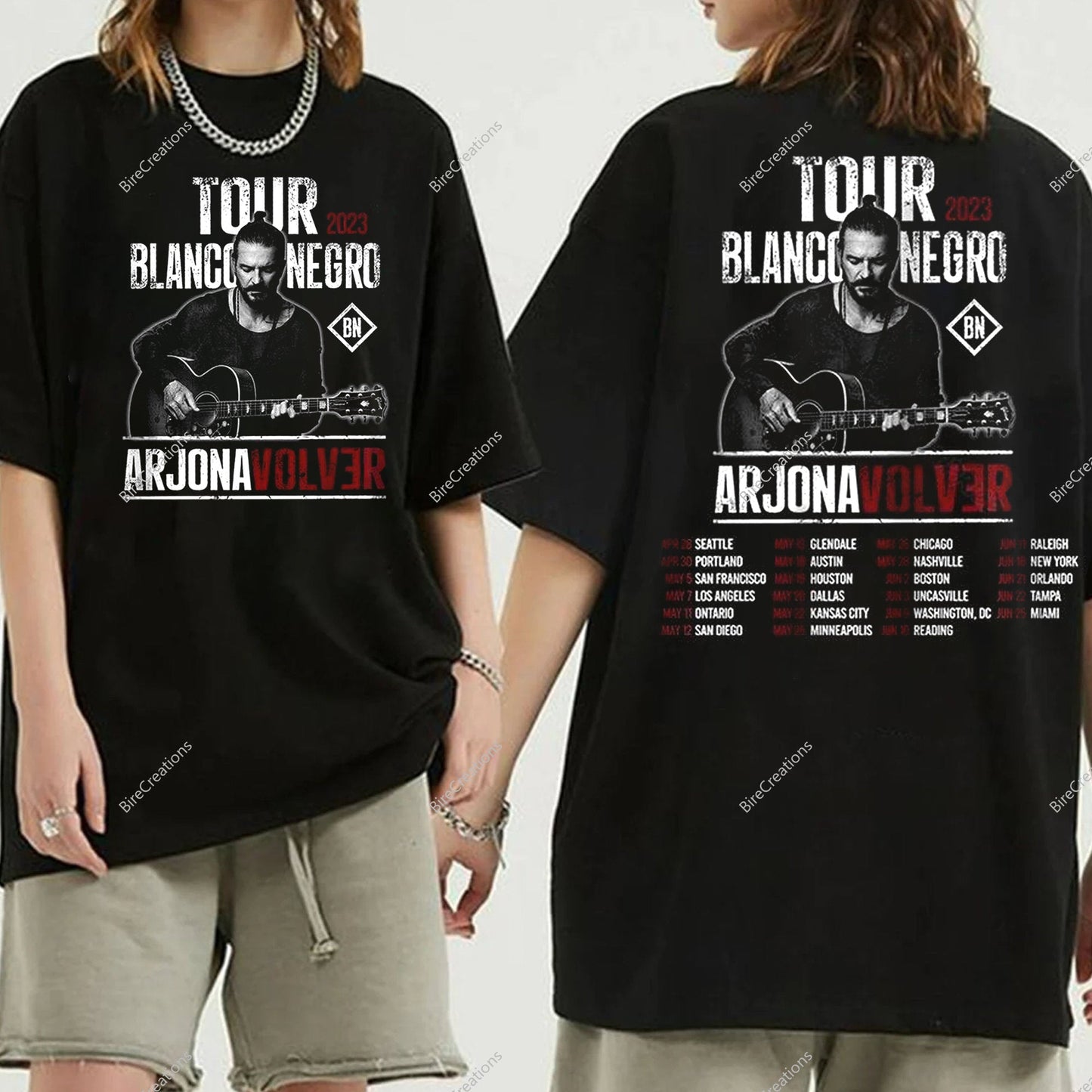 Ricardo Arjona T-Shirt, Ricardo Arjona Vintage Shirt, Ricardo Arjona Tour Black and Black Arjona Back 2023 Shirt