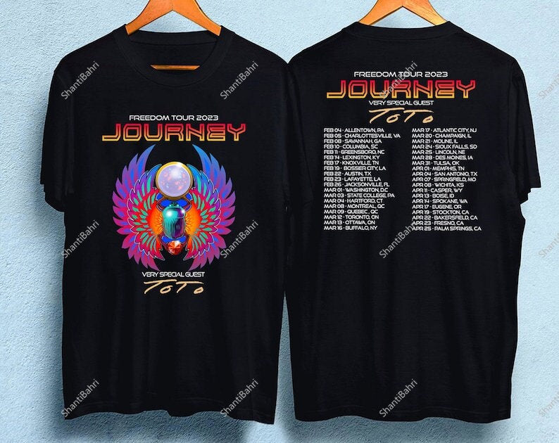 Journey Freedom Tour 2023 2 Sides Shirt, Journey 50Th Anniversary T Shirt