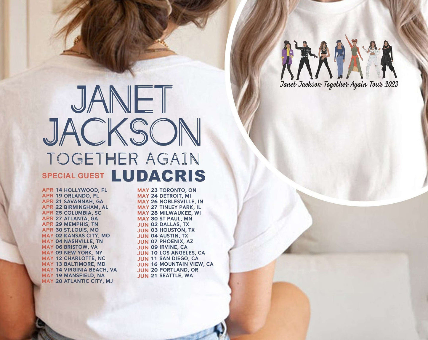 Janet Jackson Together Again Tour 2023 Shirt, Together Again Tour 2023 Tshirt