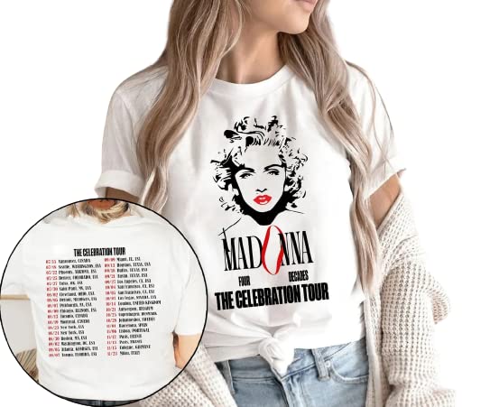 2023 Madonna Four Decades The Celebration World Tour T-Shirt, Madonna Tour 2023 T-Shirt