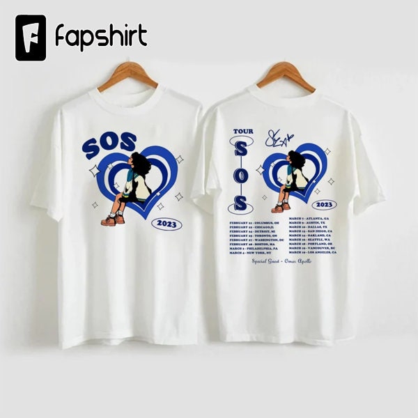 Vintage SZA SOS Shirt, SZA Tour 2023 Shirt, Sza Merch, S.O.S Album Shirt, S.Z.A Shirt