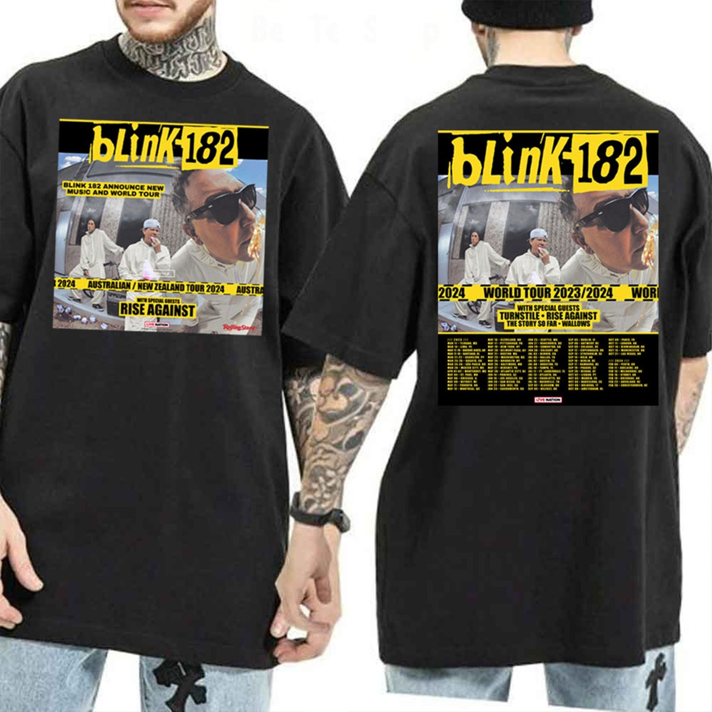 182 The World Tour 2023-2024 T-Shirt, Blnk-182 Band 2023 T Shirt