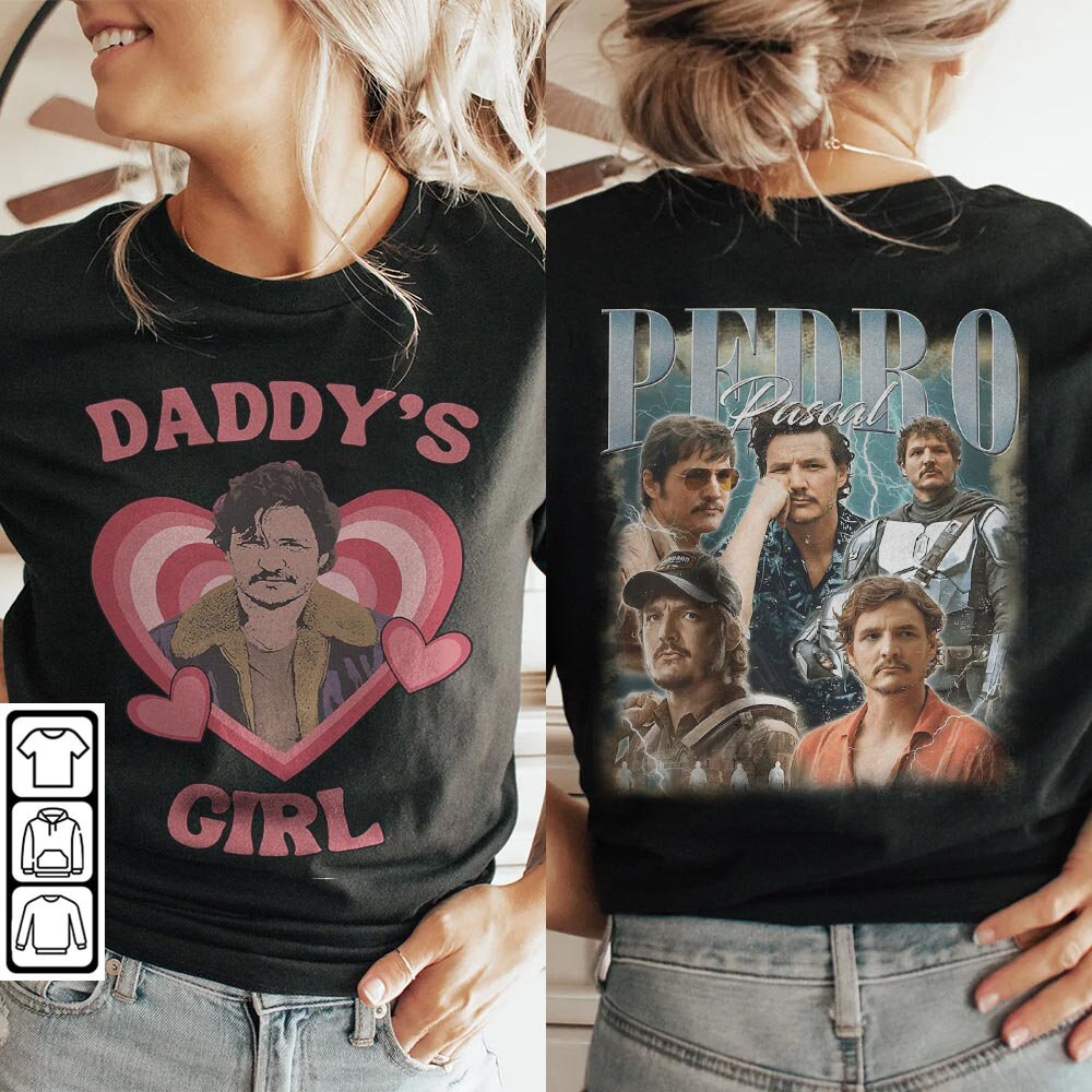 Actor Pedro Pascal Shirt V3, 2 Side Pedro Pascal Narcos