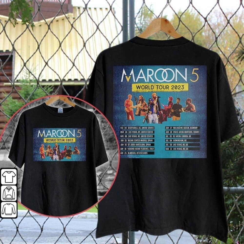 The Residency Maroon 5 World Tour 2023 Shirt, Maroon 5 Band Vintage Shirt