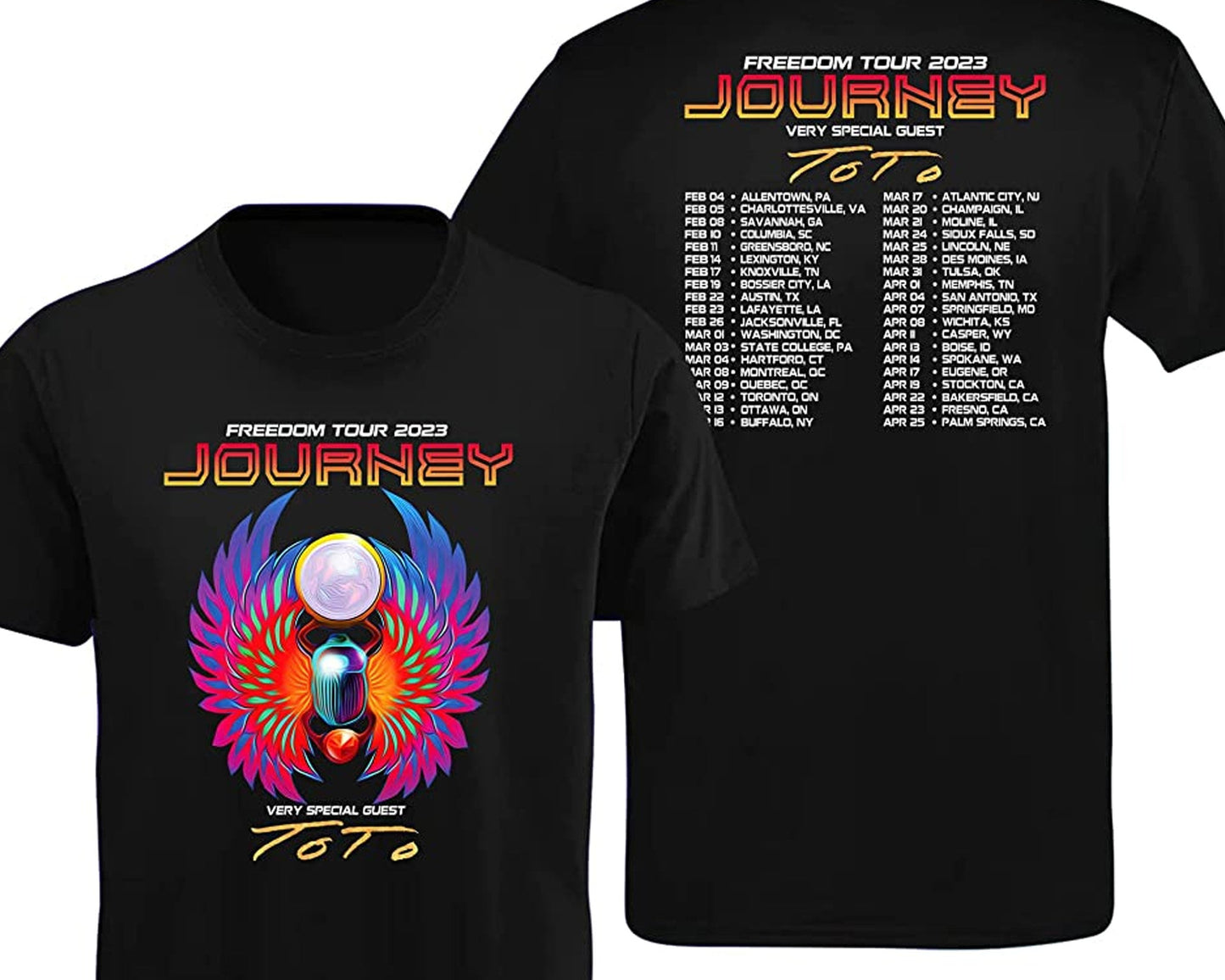 Journey Freedom Tour 2023 Shirt, Journey 50th Anniversary, Rock Tour, Journey Tour 2023 Shirt