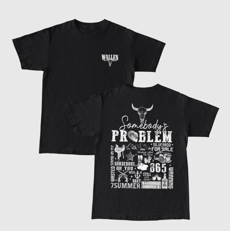 2023 Wallen Western Western Some Bodys Problem Shirt, Wallen Concert Tour Merch