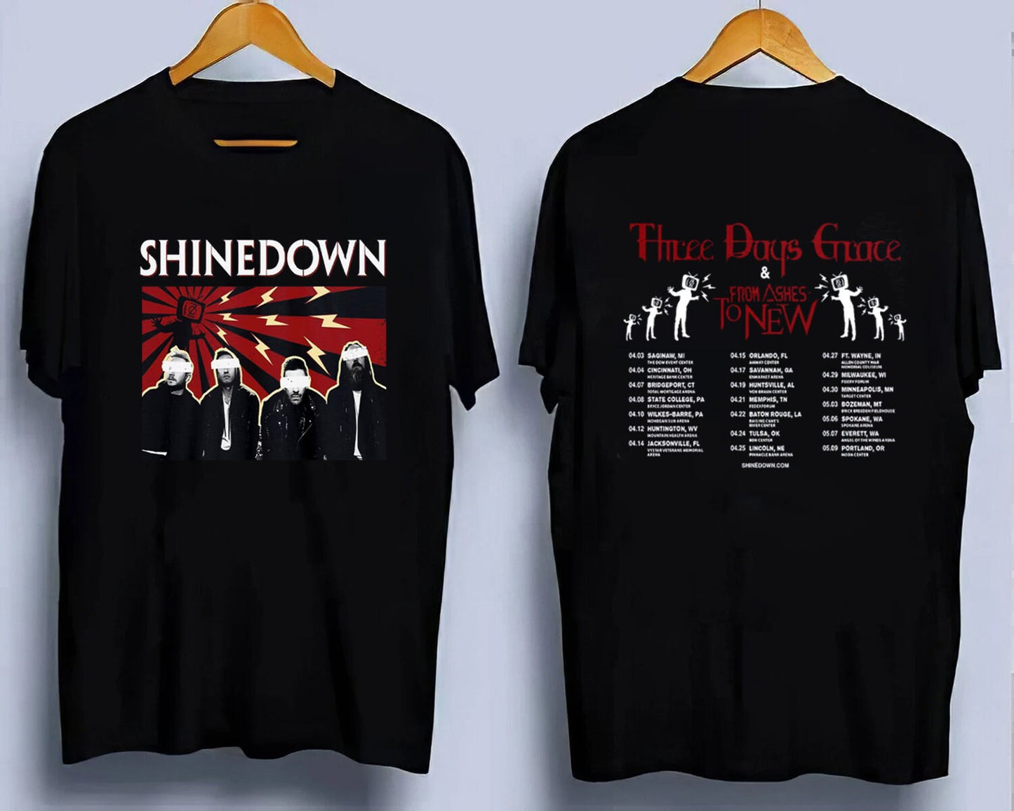 2023 Tour shine down Band Shirt