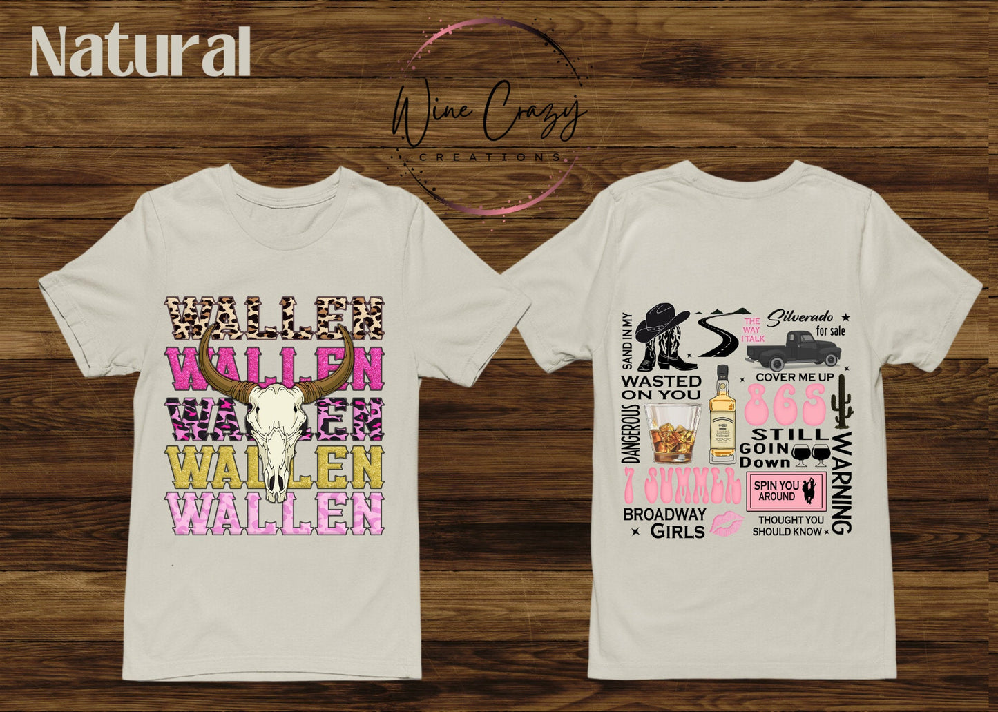Wallen Western, Vintage, Song Titles, Album, World Tour 2023, T-Shirt, Bullhead, Bull Skull