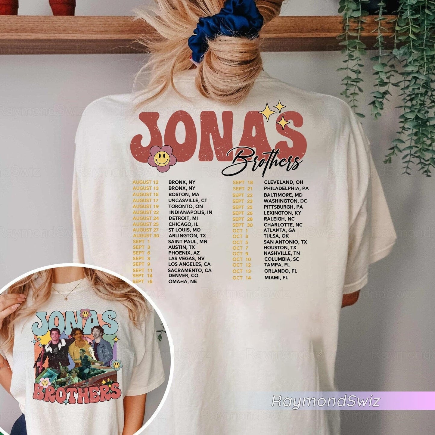 Joe Jonas Shirt, Joe Jonas Double Sided Shirt, Jonas Brothers Tour Shirt