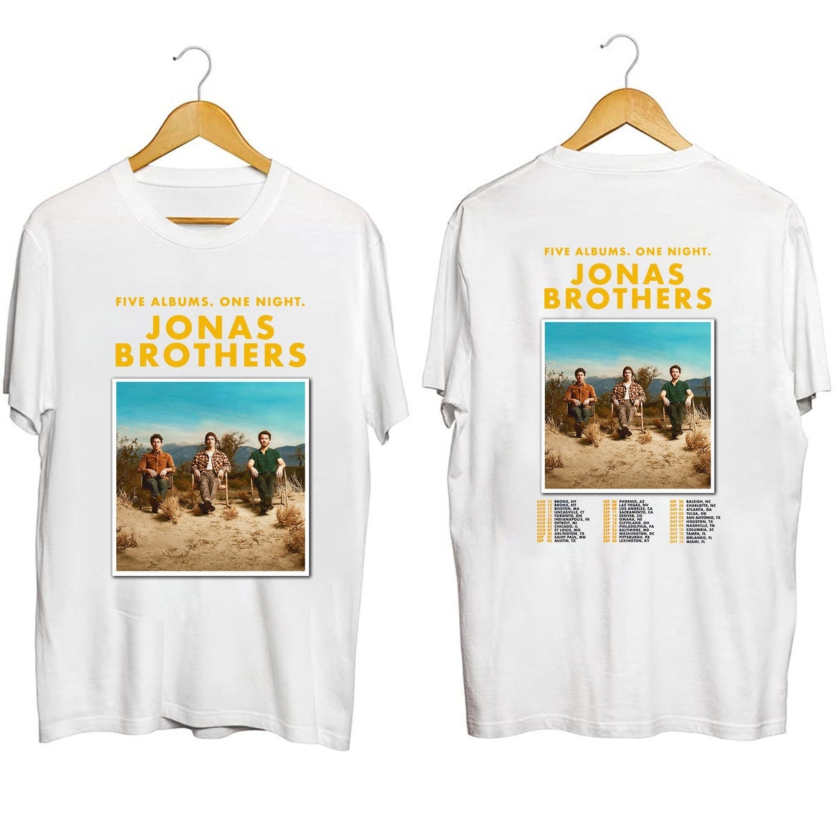 Jonas Brothers Five Albums One Night Tour 2023 Shirt