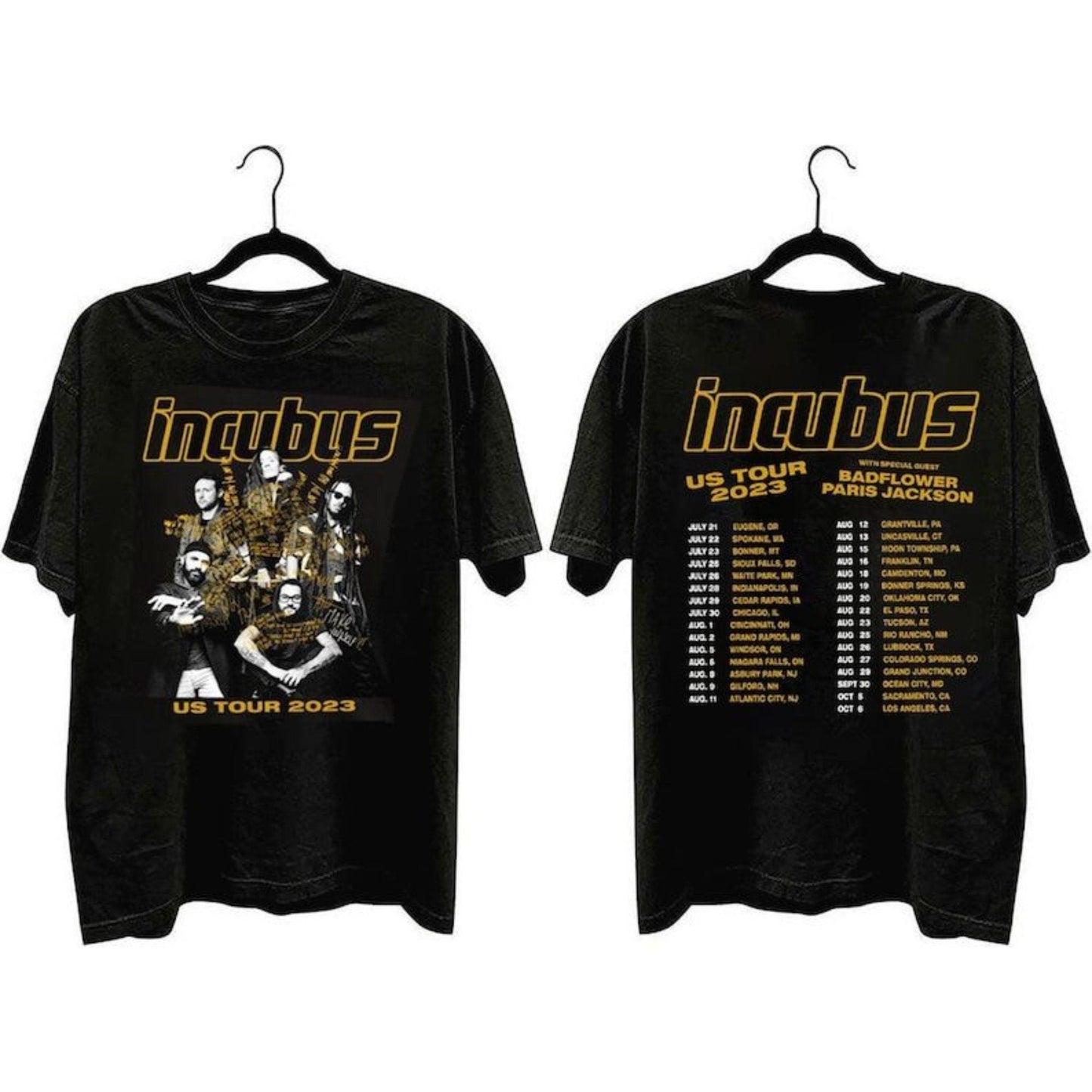 Incubus Band Tour 2023 T-Shirt , Incubus Merch T Shirt