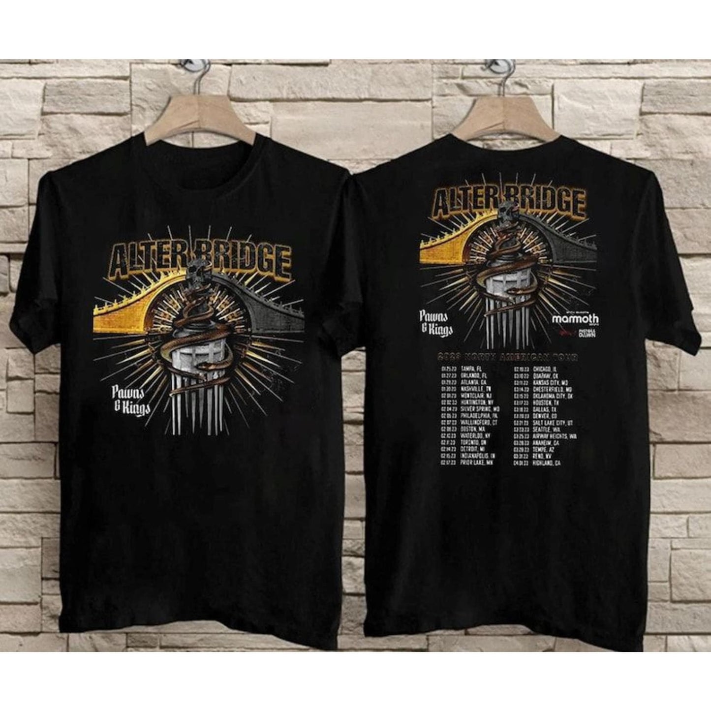 Alter Bridge 2023 Tour Merchandise Shirt