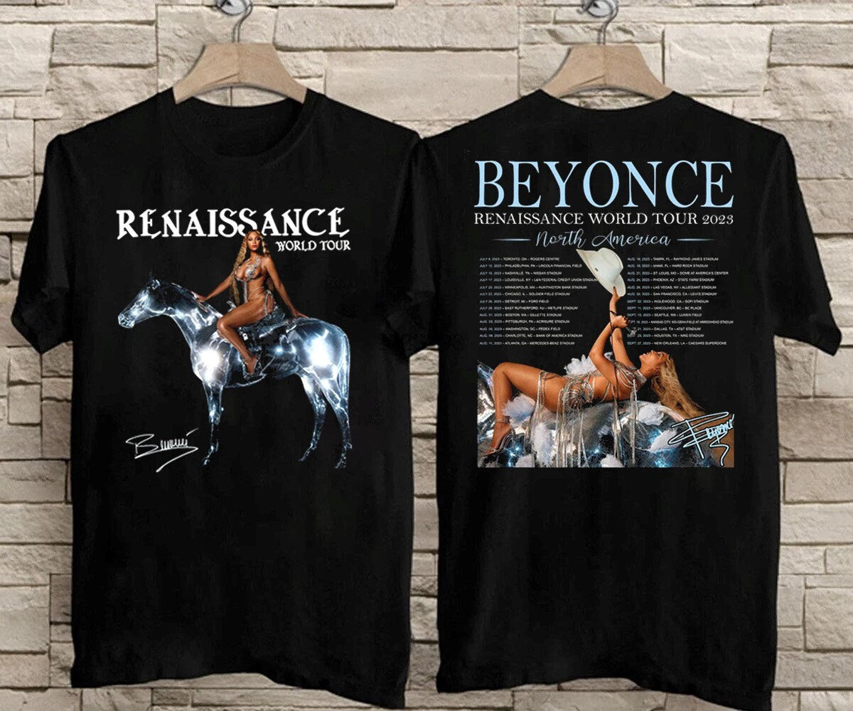 2023 Beyonce Renaissance North American Tour T-Shirt, Beyonc Tour Double Sided Shirt