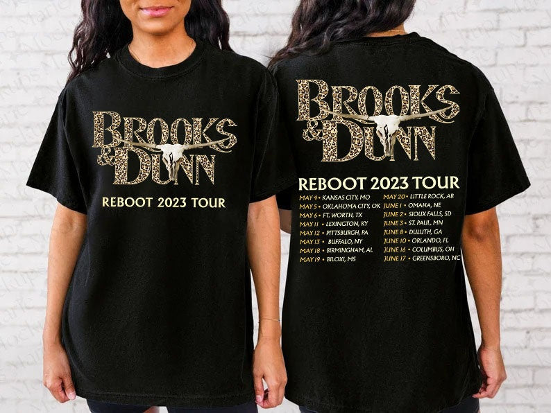Brooks & Dunn 2023 Tour Shirt Leopard For Fan, Vintage Country Music shirt