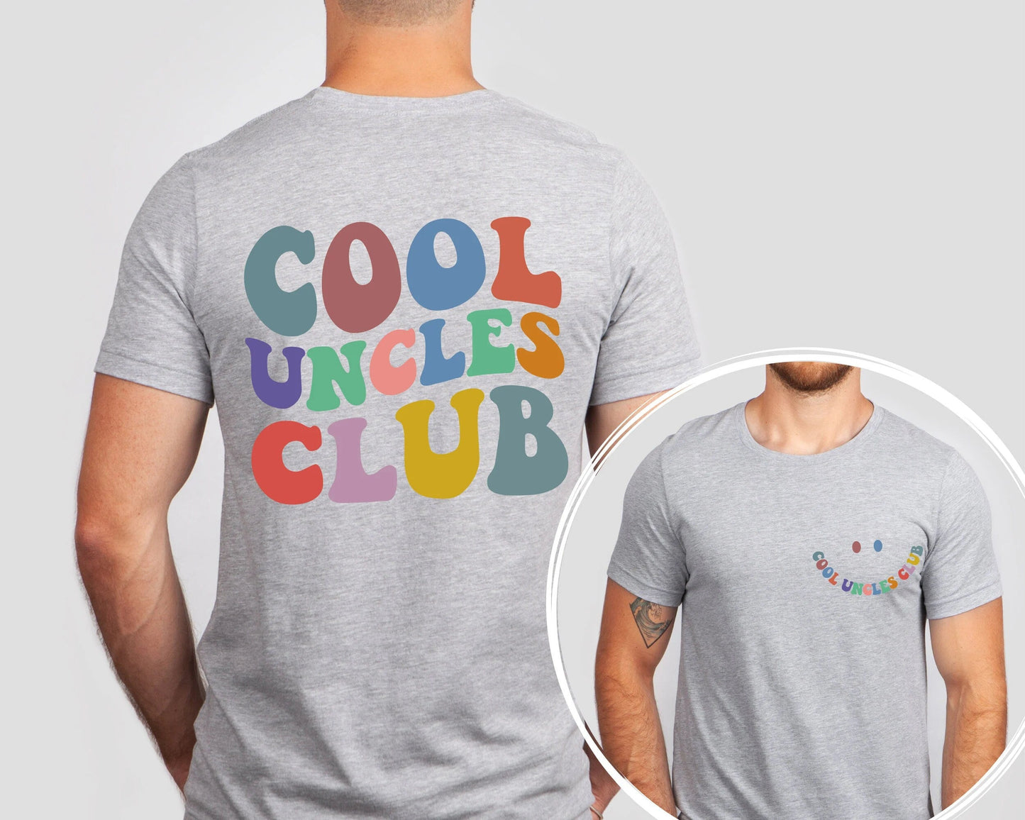 Cool Uncles Club Shirt Front and Back Printed, Cool Uncle