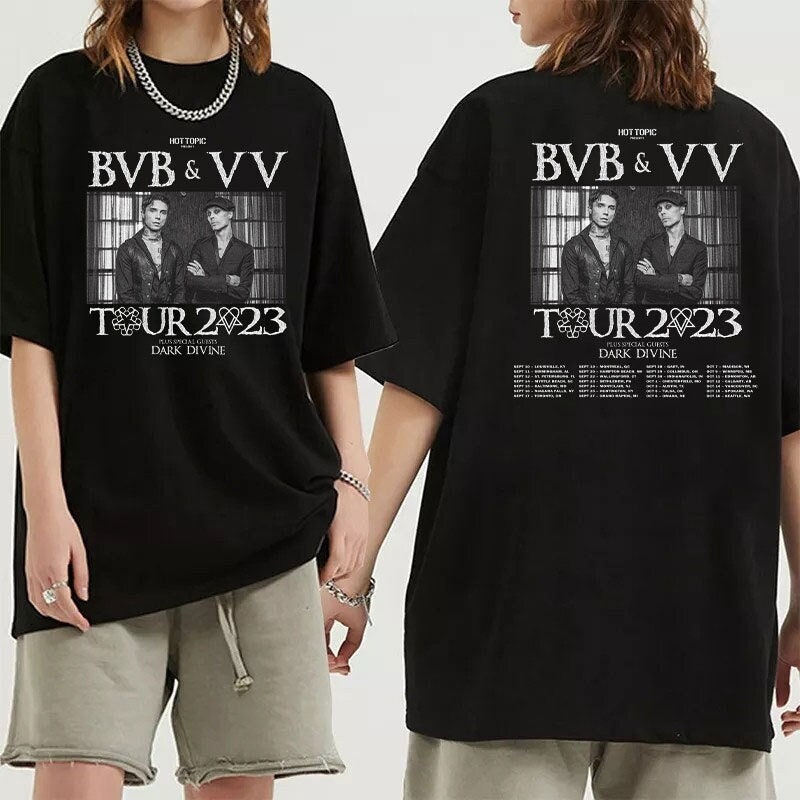 Black Veil Brides and VV Ville Valo Co-headline Tour 2023 Shirt