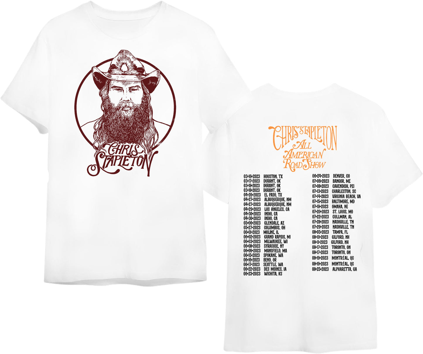 Chris Stapleton Country Music Tour Shirt, All American Road Show Tour 2023 Shirt