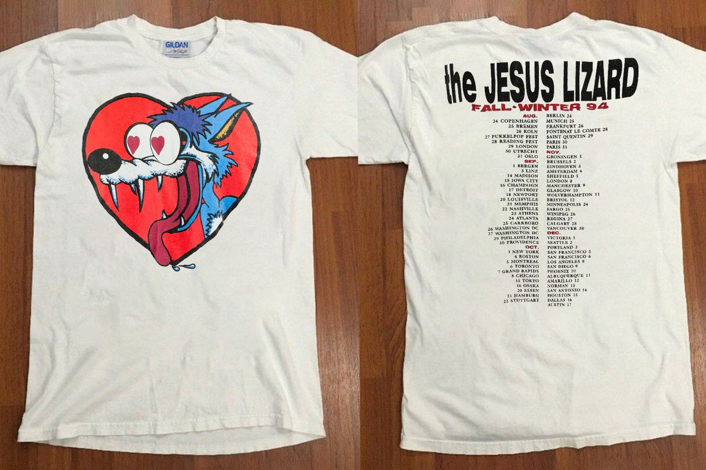 1994 The Jesus Lizards Fall Winter World Tour T-Shirt