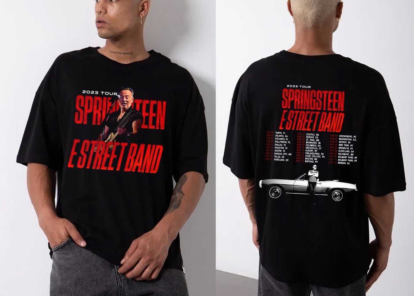 Bruce Springsteen And The E Street Band Tour 2023 Vintage T- Shirt