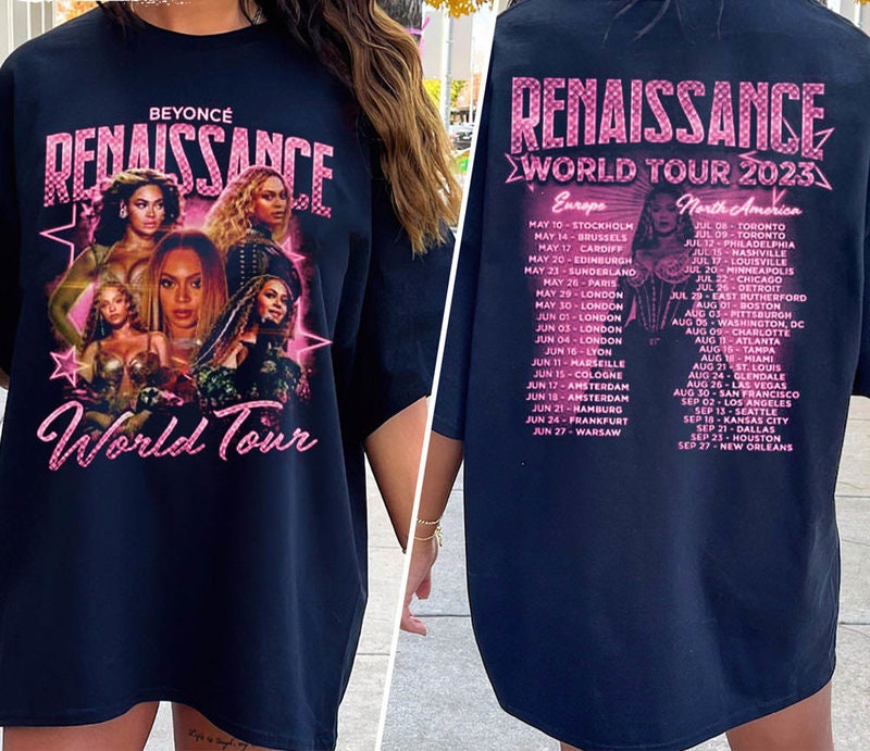 Beyonce Tour 2023 Tee, Vintage Beyonce Unisex T-Shirt, Music RnB Singer Hiphop Rapper Shirt