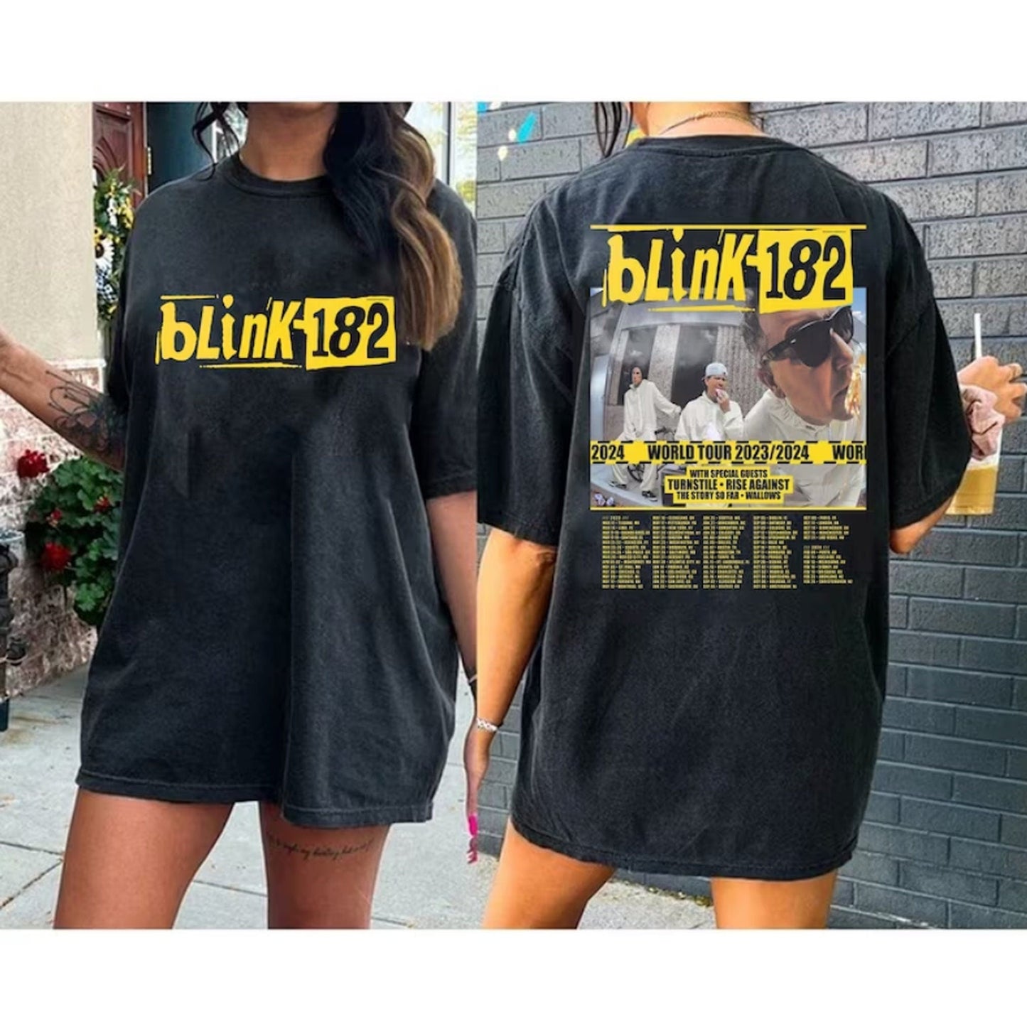 2 Sided 182 The World Tour 2023 2024 Shirt, B182 Rock and Roll Concert Tshirt