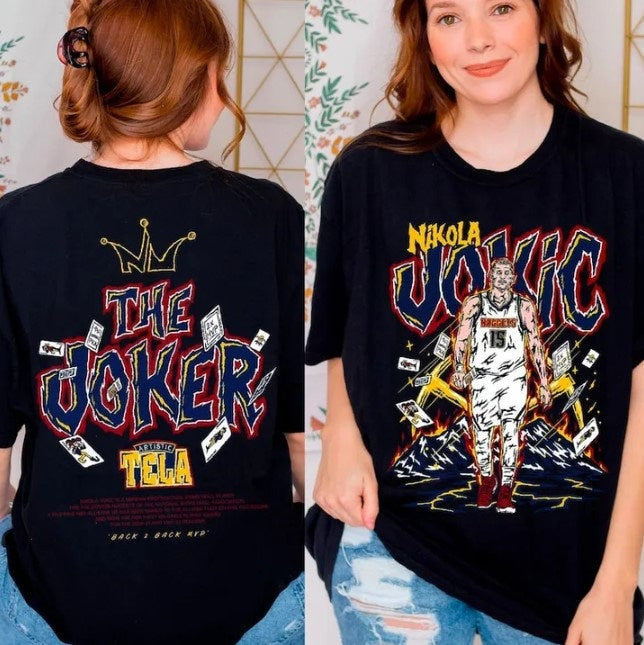 2 Sided Nikola Jokic Shirt, Nikola Jokic The Joker Shirt, Basketball shirt