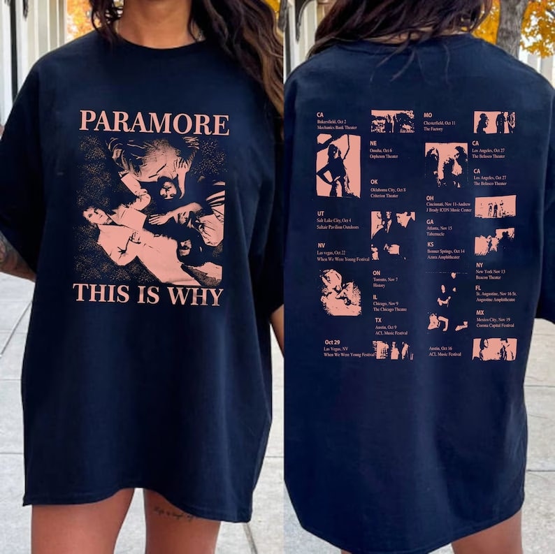 Paramore Rock Band Shirt, Hayley Williams Shirt, Tour Shirt, 2sides this is why tour shirt