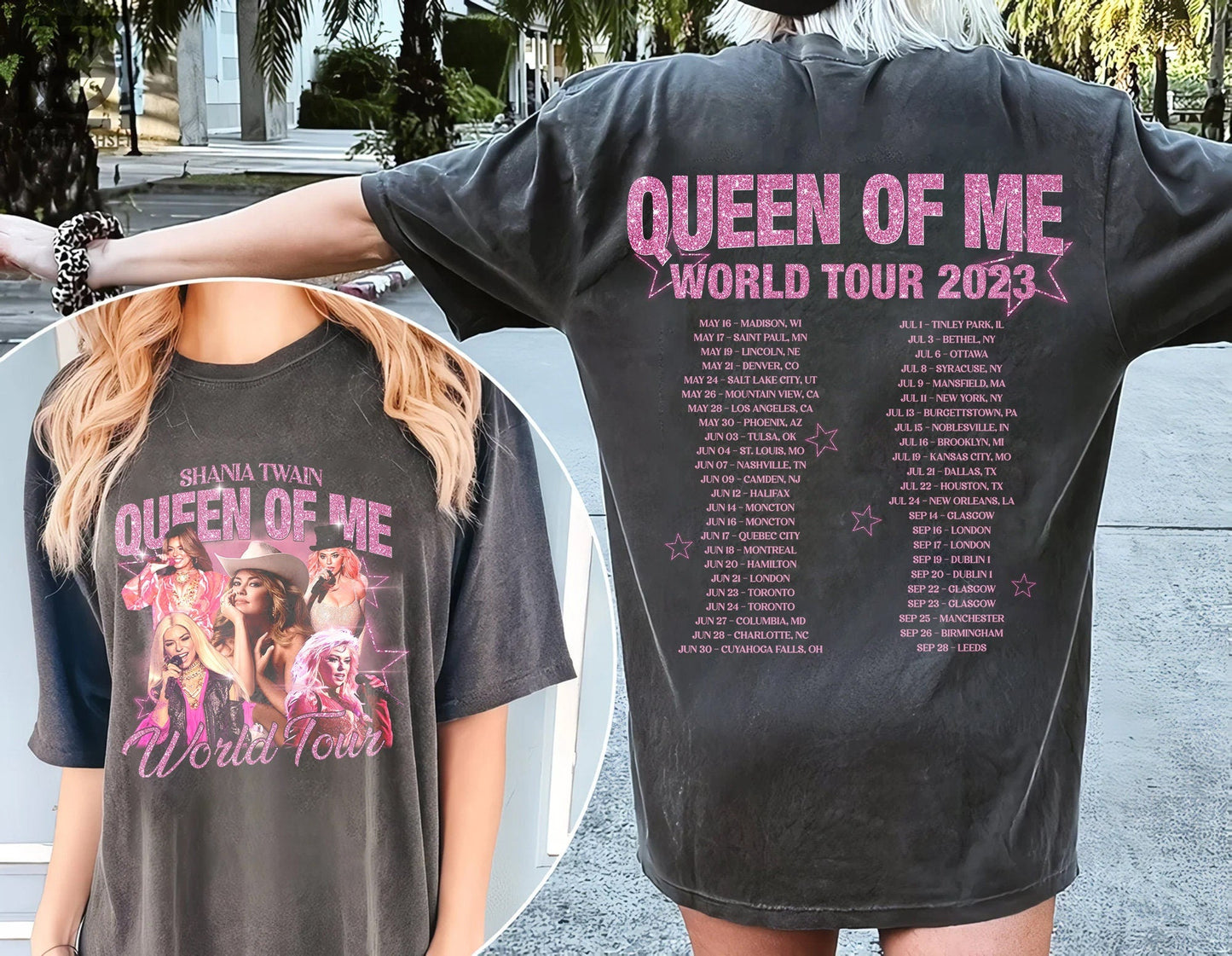 Queen of World tour 2023 Shania Twain, Shania Let's Go Girls , Shania Twain Shirt