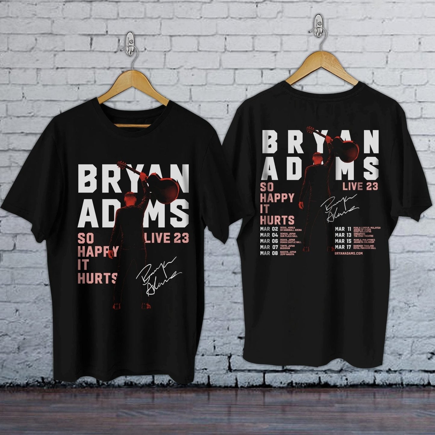 Bryan Adams 2 Sided 90s Music Shirt, So Happy Hurts Tour 2023 Shirt