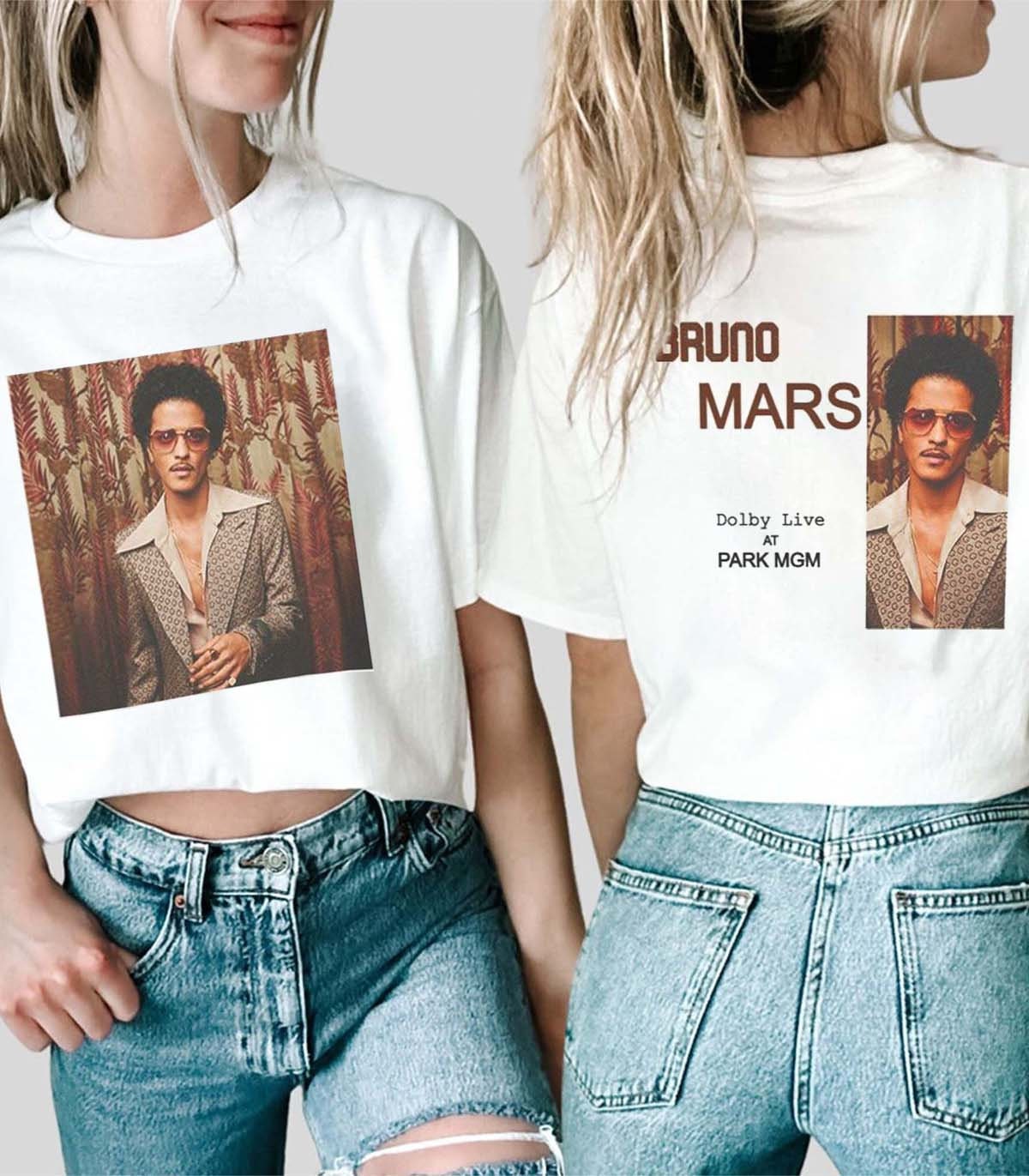 Bruno Mars Tour 2023 Dolby Live Merch Bruno Mars World Tour 2023 T-Shirt