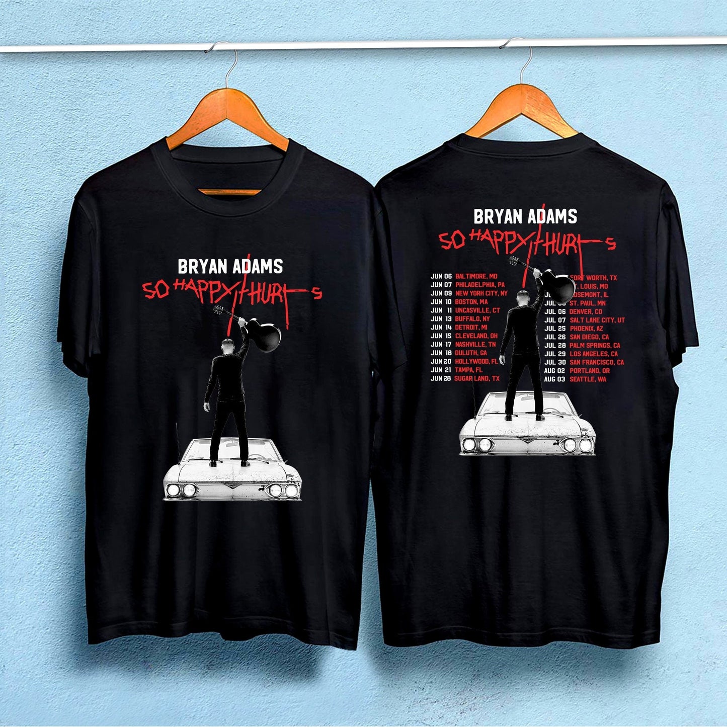 Bryan Adams Music Shirt, Vintage 90s So Happy It Hurts Tour 2023 Shirt