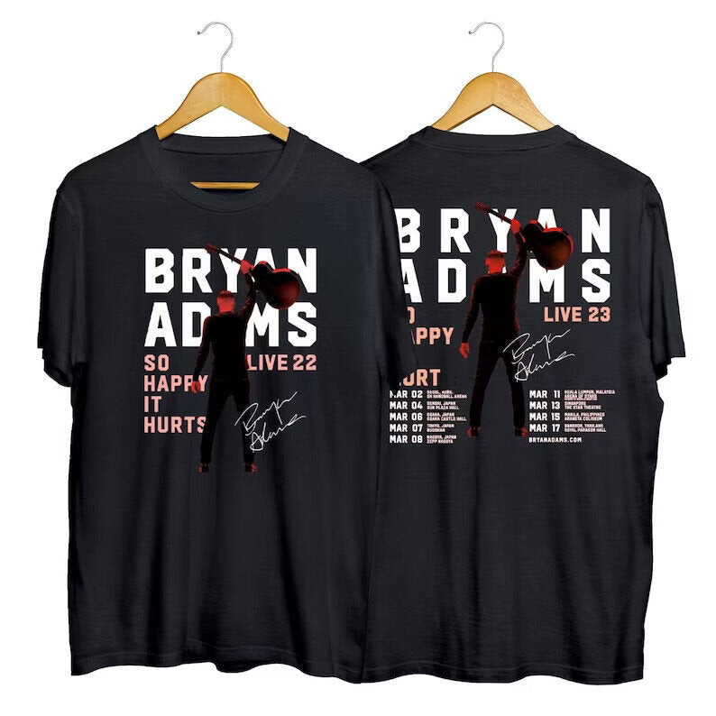 Bryan Adams Tour 2023 T-Shirt,So Happy Hurts Tour