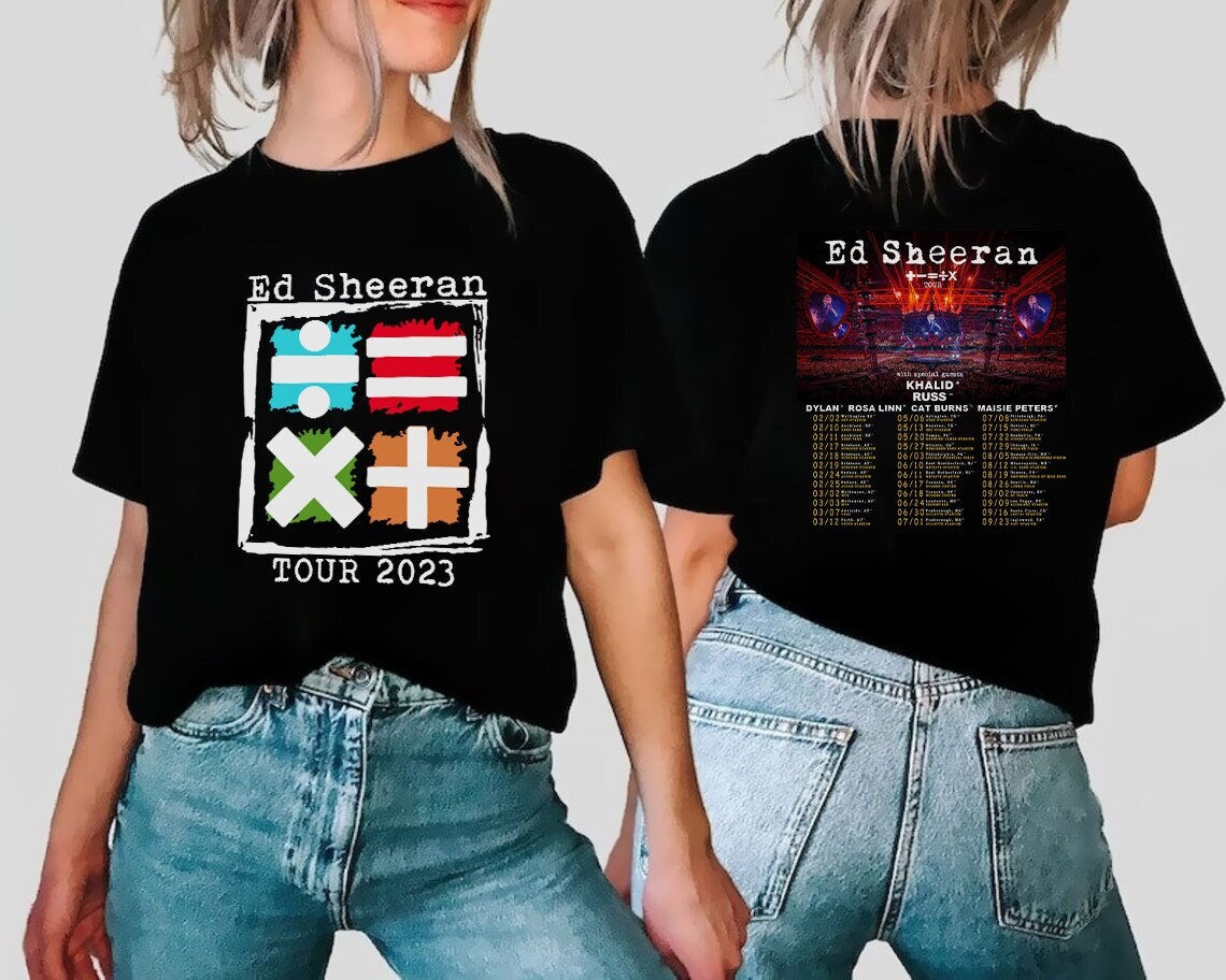 Ed Shee Mathematics 2023 Tour Shirt, Ed Shee Concert T Shirt, 2023 Music Concert Tee